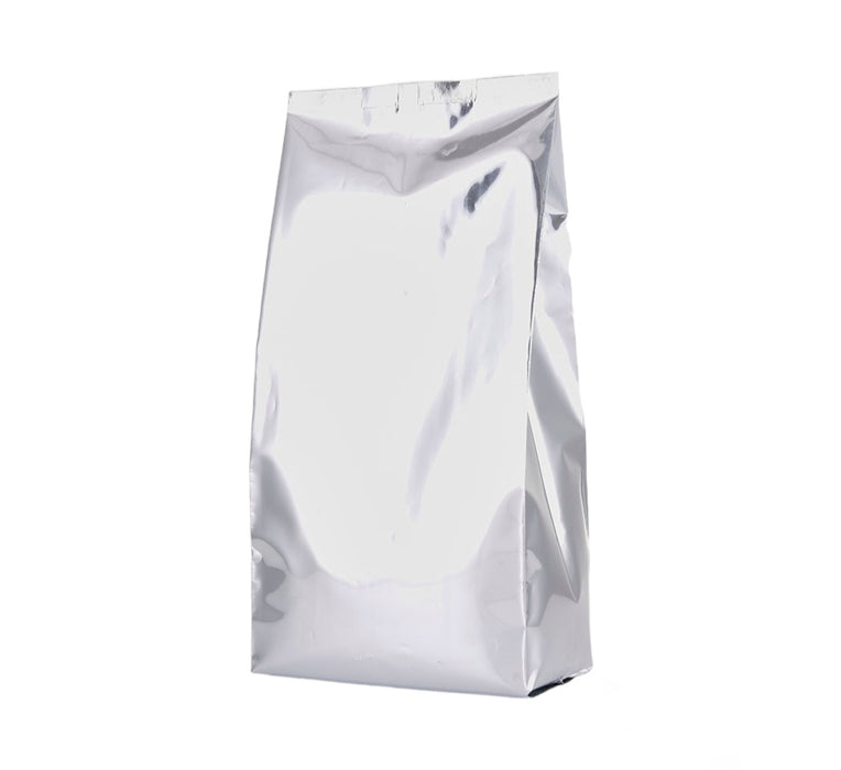 Bolsa para café molido con Fuelles Plata Laminada 1kg - 34 cm