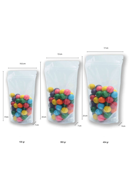 Bolsa de barrera Stand up Pouch Transparente 454g