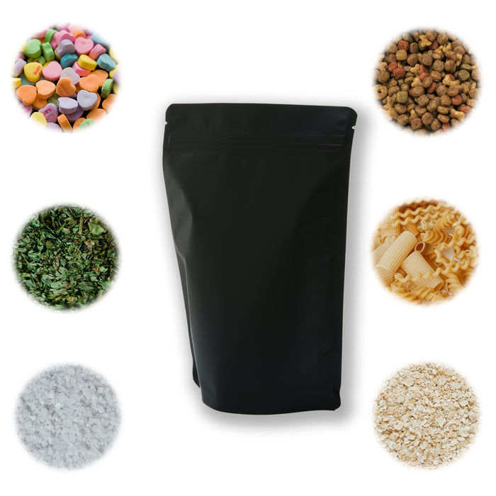 Bolsa de barrera Stand up Pouch Negro mate Laminada 250g