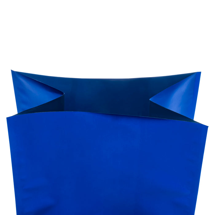 Bolsa con Fuelles Azul mate Laminada 250g para Café y Alimentos