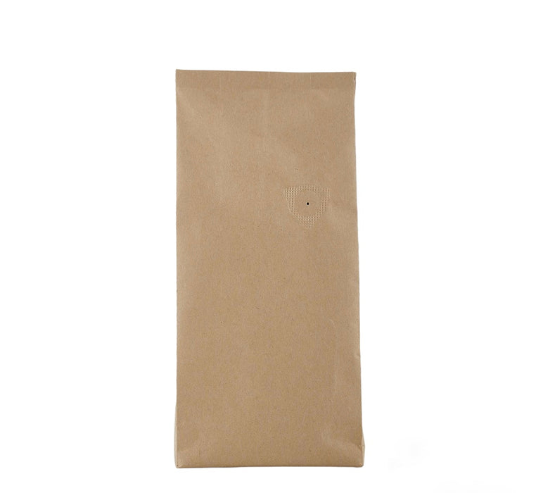 Bolsa con Fuelles Papel Kraft Laminada 250g para Café y Alimentos