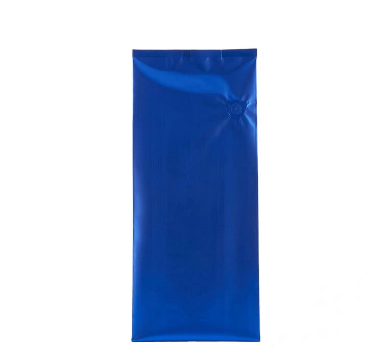 Bolsa con Fuelles Azul mate Laminada 250g para Café y Alimentos