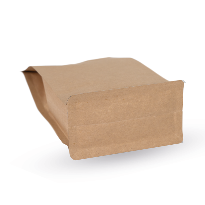 Bolsa con Fondo Plano Papel Kraft Laminada 1Kg para Café y Alimentos