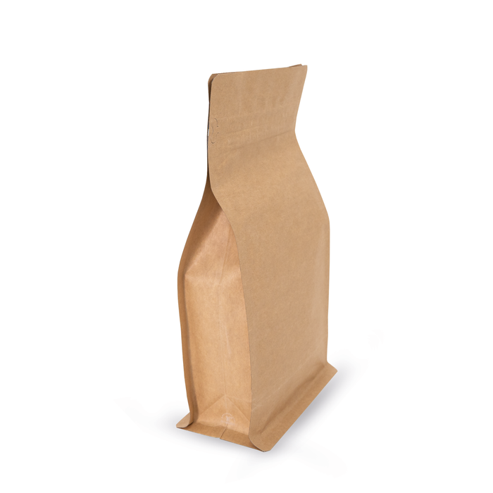 Bolsa con Fondo Plano Papel Kraft Laminada con Zipper 1Kg para Café y Alimentos