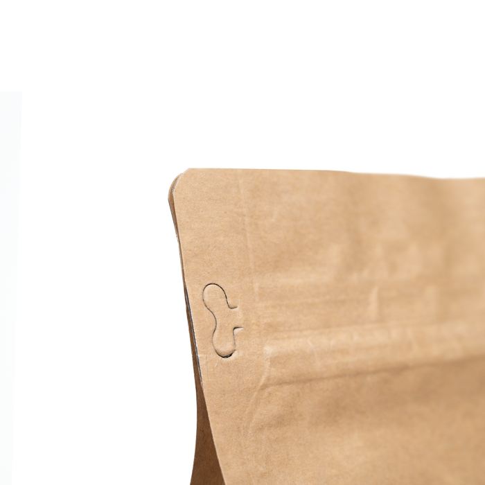 Bolsa con Fondo Plano Papel Kraft Laminada con Zipper 1Kg para Café y Alimentos