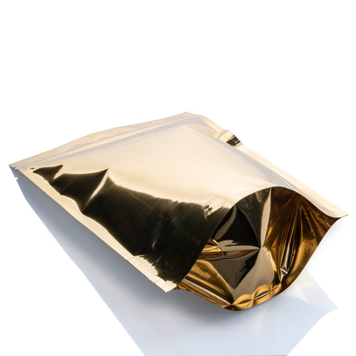 Bolsa Stand up Pouch Dorado brillante 454g Doypack para Semillas y Alimentos