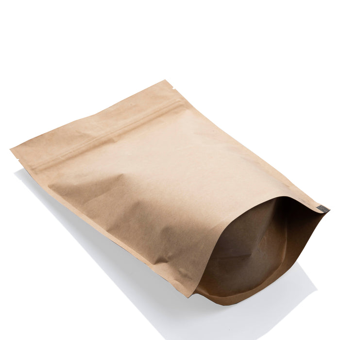 Bolsa Stand up Pouch Papel Kraft Laminada 454g Doypack para Café y Alimentos