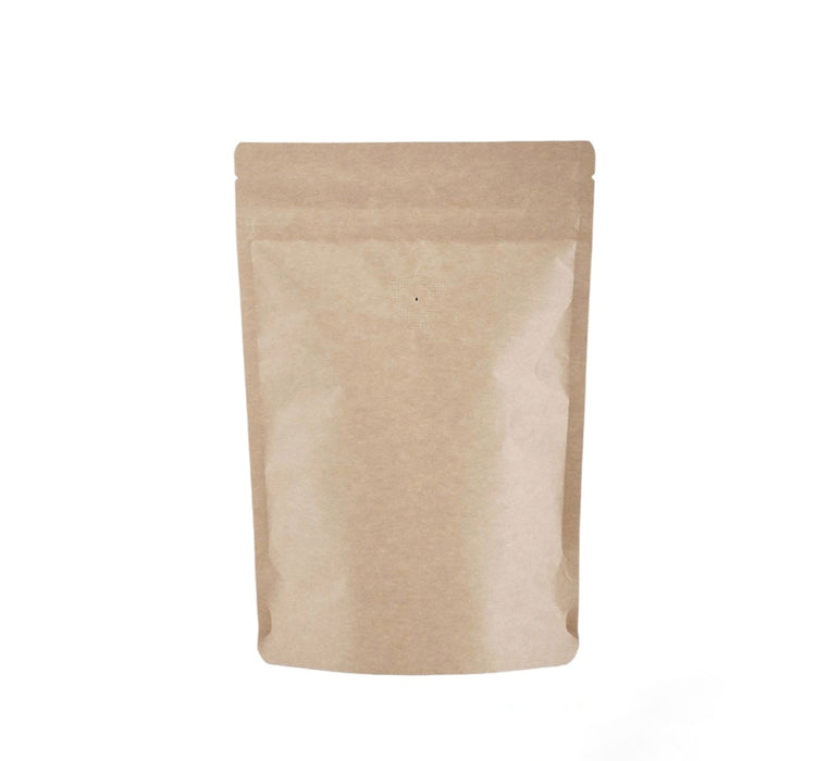 Bolsa Stand up Pouch Papel Kraft Laminada 454g Doypack para Café y Alimentos