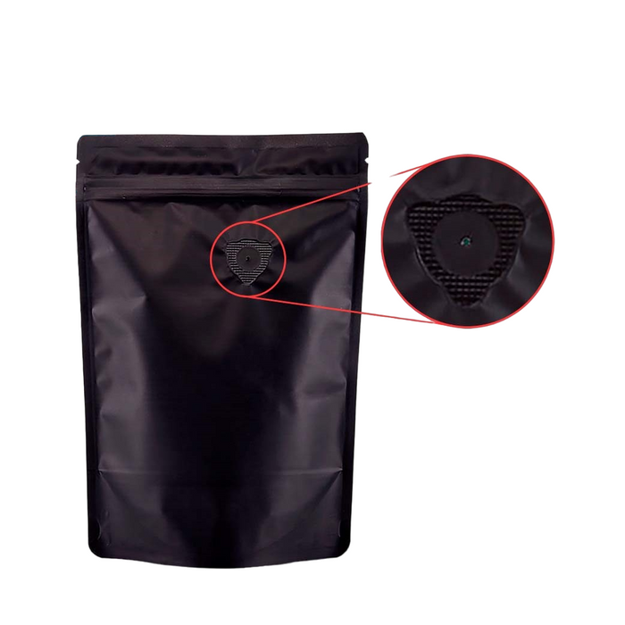 Bolsa Stand up Pouch Negro mate Laminada 250g Doypack para Café y Alimentos