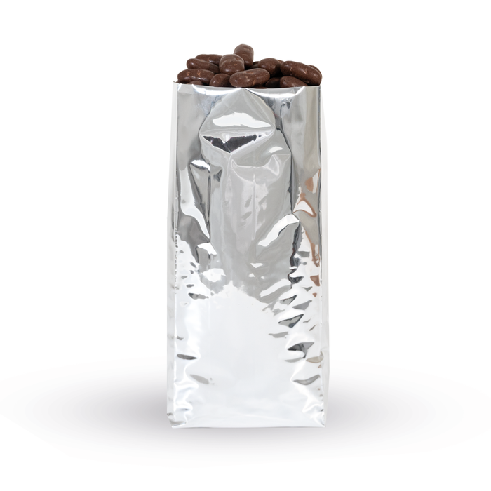 Bolsa para café con Fuelles Plata económica 250g